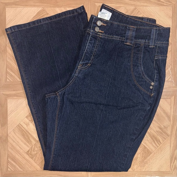 Size 18W - Just My Size Dark Wash Bootcut Denim Jeans - Picture 1 of 6